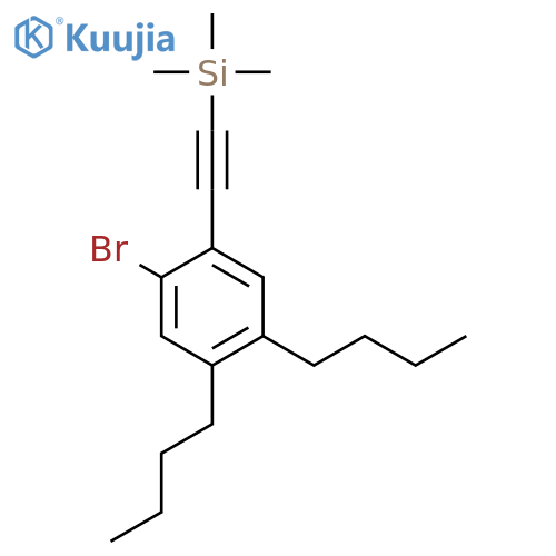 SILANE, [(2-BROMO-4,5-DIBUTYLPHENYL)ETHYNYL]TRIMETHYL- structure