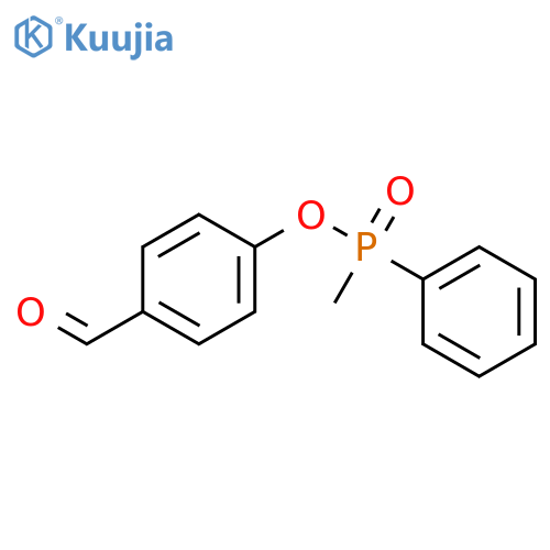 Phosphinic acid, methylphenyl-, 4-formylphenyl ester structure