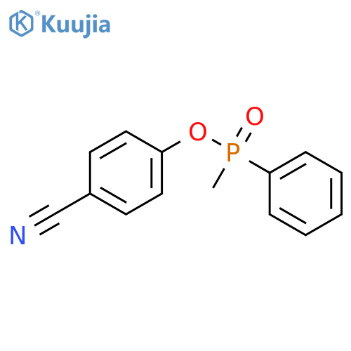Phosphinic acid, methylphenyl-, 4-cyanophenyl ester structure