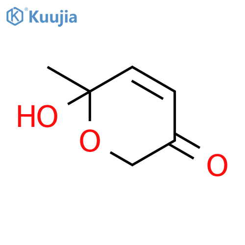 2H-Pyran-3(6H)-one, 6-hydroxy-6-methyl- structure