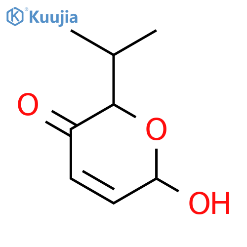 2H-PYRAN-3(6H)-ONE, 6-HYDROXY-2-(1-METHYLETHYL)- structure