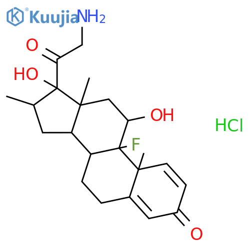 21-Amino-9-fluoro-11,17-dihydroxy-16-methylpregna-1,4-diene-3,20-dione hydrochloride structure
