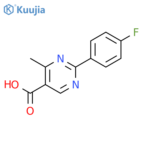 5-PYRIMIDINECARBOXYLIC ACID, 2-(4-FLUOROPHENYL)-4-METHYL- structure