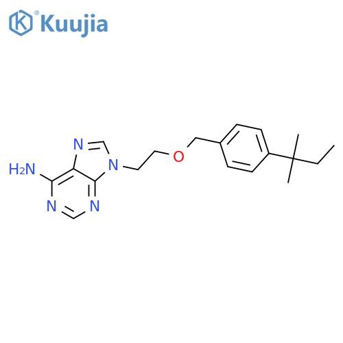9H-Purin-6-amine, 9-[2-[[4-(1,1-dimethylpropyl)phenyl]methoxy]ethyl]- structure