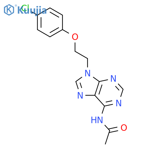 Acetamide, N-[9-[2-(4-chlorophenoxy)ethyl]-9H-purin-6-yl]- structure