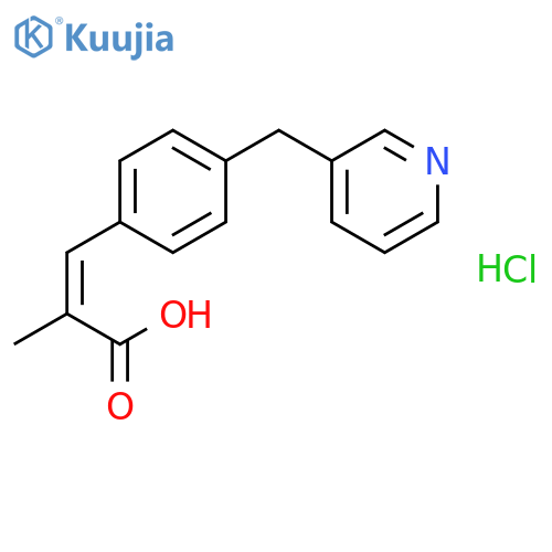(2E)-2-methyl-3-[4-(pyridin-3-ylmethyl)phenyl]prop-2-enoic acid hydrochloride structure
