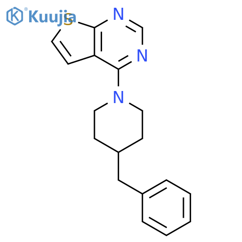 4-Benzyl-1-{thieno2,3-dpyrimidin-4-yl}piperidine structure