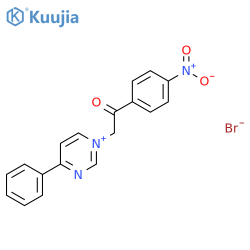 Pyrimidinium, 1-[2-(4-nitrophenyl)-2-oxoethyl]-4-phenyl-, bromide structure