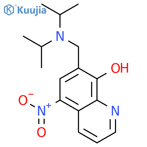 7-[(dipropan-2-ylamino)methyl]-5-nitroquinolin-8-ol structure