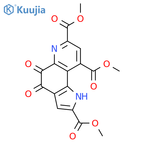 1H-Pyrrolo[2,3-f]quinoline-2,7,9-tricarboxylicacid, 4,5-dihydro-4,5-dioxo-, 2,7,9-trimethyl ester structure