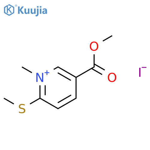 Pyridinium, 5-(methoxycarbonyl)-1-methyl-2-(methylthio)-, iodide structure