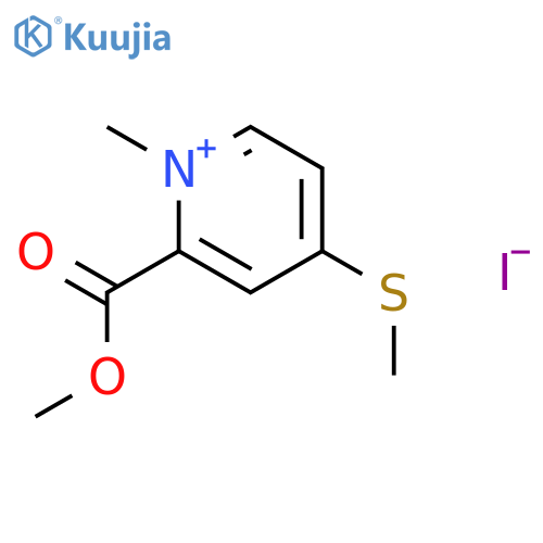 Pyridinium, 2-(methoxycarbonyl)-1-methyl-4-(methylthio)-, iodide structure