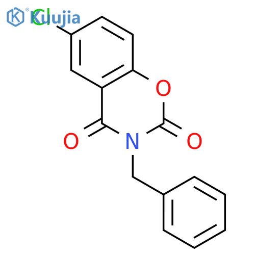 2H-1,3-BENZOXAZINE-2,4(3H)-DIONE, 6-CHLORO-3-(PHENYLMETHYL)- structure