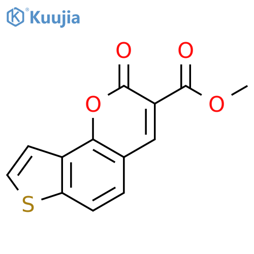 2H-Thieno[2,3-h]-1-benzopyran-3-carboxylic acid, 2-oxo-, methyl ester structure