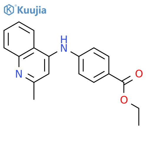 Benzoic acid, 4-[(2-methyl-4-quinolinyl)amino]-, ethyl ester structure