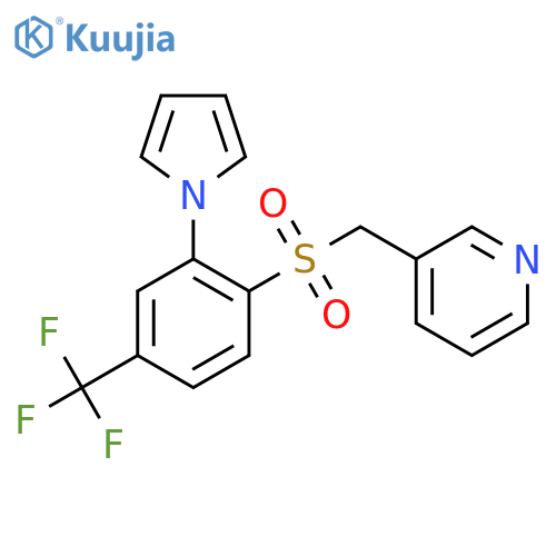 Pyridine, 3-[[[2-(1H-pyrrol-1-yl)-4-(trifluoromethyl)phenyl]sulfonyl]methyl]- structure