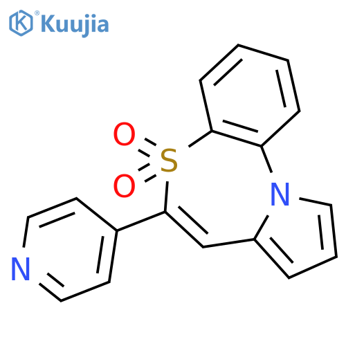 Pyrrolo[2,1-d][1,5]benzothiazepine, 6-(4-pyridinyl)-, 5,5-dioxide structure