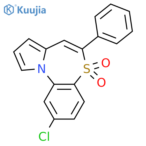 PYRROLO[2,1-D][1,5]BENZOTHIAZEPINE, 2-CHLORO-6-PHENYL-, 5,5-DIOXIDE structure