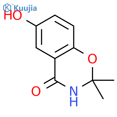 6-hydroxy-2,2-dimethyl-3,4-dihydro-2H-1,3-benzoxazin-4-one structure