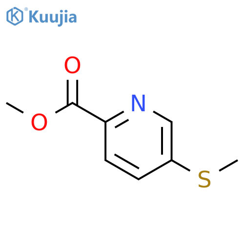 2-PYRIDINECARBOXYLIC ACID, 5-(METHYLTHIO)-, METHYL ESTER structure