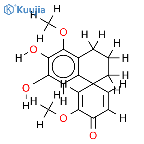 spiro-(3-methoxy-2,5-cyclohexadien-1,1'-6,7'-dihydroxy-5'-methoxy-1',2',3',4'-tetrahydronaphthalen)-4-one structure