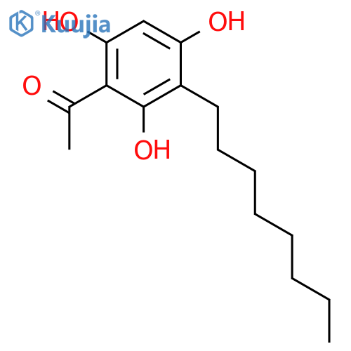 Ethanone, 1-(2,4,6-trihydroxy-3-octylphenyl)- structure