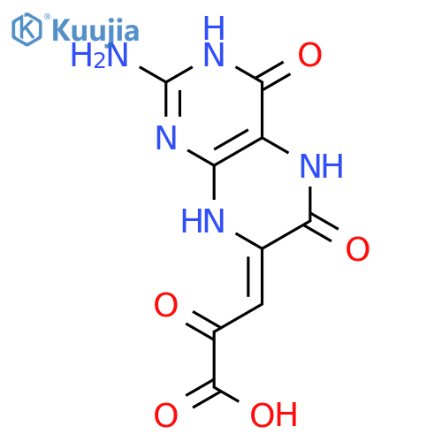 3-(2-amino-4,5,6,8-tetrahydro-4,6-dioxo-7(3H)-pteridinylidene)-2-oxo-Propanoic acid structure