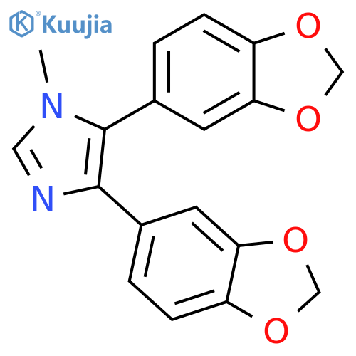 1H-Imidazole, 4,5-bis(1,3-benzodioxol-5-yl)-1-methyl- structure