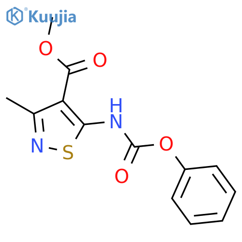 methyl 3-methyl-5-(phenoxycarbonyl)amino-1,2-thiazole-4-carboxylate structure