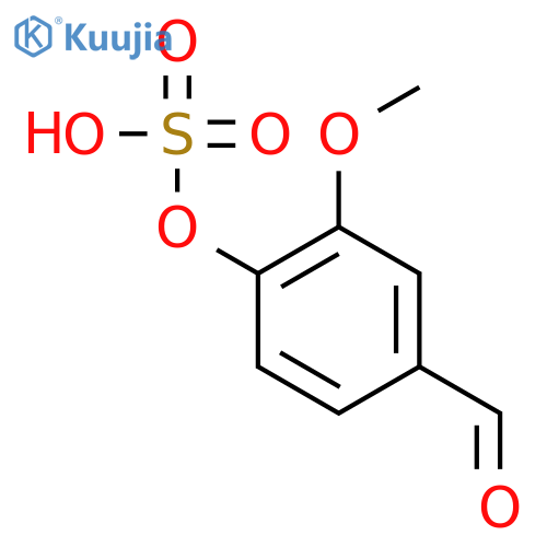 Benzaldehyde, 3-methoxy-4-(sulfooxy)- structure