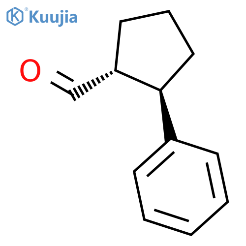 CYCLOPENTANECARBOXALDEHYDE, 2-PHENYL-, TRANS- structure