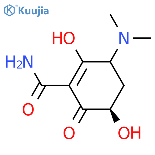 1-Cyclohexene-1-carboxamide, 3-(dimethylamino)-2,5-dihydroxy-6-oxo-, (5R)- (9CI) structure