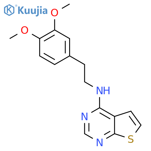 N-[2-(3,4-dimethoxyphenyl)ethyl]thieno[2,3-d]pyrimidin-4-amine structure