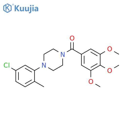 1-(5-chloro-2-methylphenyl)-4-(3,4,5-trimethoxybenzoyl)piperazine structure