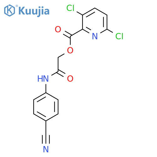 [(4-Cyanophenyl)carbamoyl]methyl 3,6-dichloropyridine-2-carboxylate structure