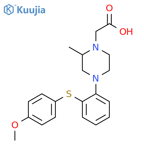 1-PIPERAZINEACETIC ACID, 4-[2-[(4-METHOXYPHENYL)THIO]PHENYL]-2-METHYL- structure