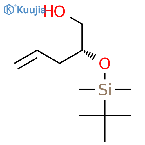 4-PENTEN-1-OL, 2-[[(1,1-DIMETHYLETHYL)DIMETHYLSILYL]OXY]-, (2R)- structure