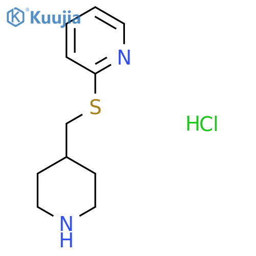 2-[(piperidin-4-ylmethyl)sulfanyl]pyridine hydrochloride structure