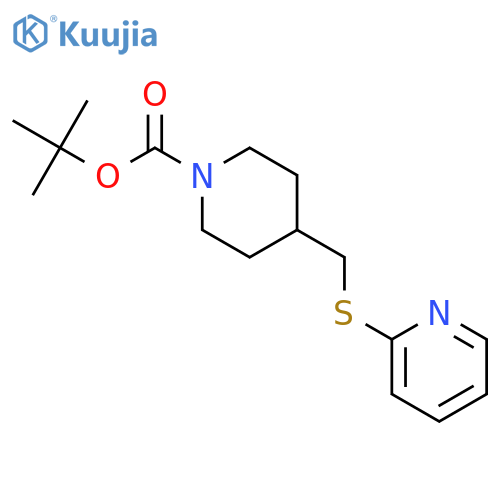 tert-Butyl 4-((pyridin-2-ylthio)methyl)piperidine-1-carboxylate structure