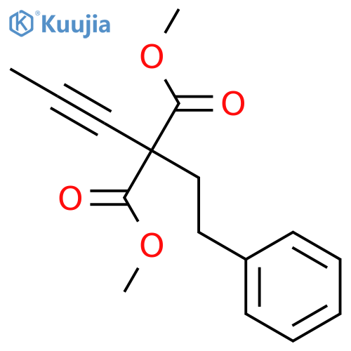 Propanedioic acid, (2-phenylethyl)-2-propynyl-, dimethyl ester structure