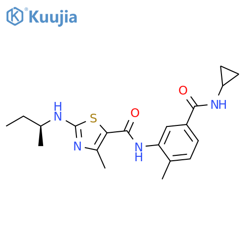 5-Thiazolecarboxamide,N-[5-[(cyclopropylamino)carbonyl]-2-methylphenyl]-4-methyl-2-[[(1S)-1-methylpropyl]amino]- structure