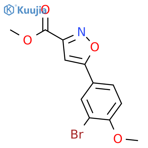3-Isoxazolecarboxylic acid, 5-(3-bromo-4-methoxyphenyl)-, methyl ester structure