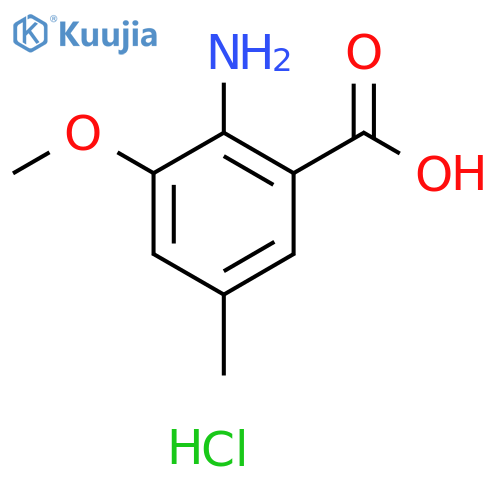 2-amino-3-methoxy-5-methylbenzoic acid hydrochloride structure