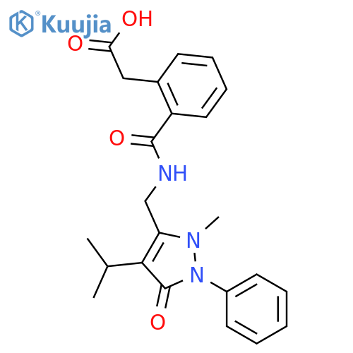 2-[2-[(2-methyl-5-oxo-1-phenyl-4-propan-2-ylpyrazol-3-yl)methylcarbamoyl]phenyl]acetic Acid structure