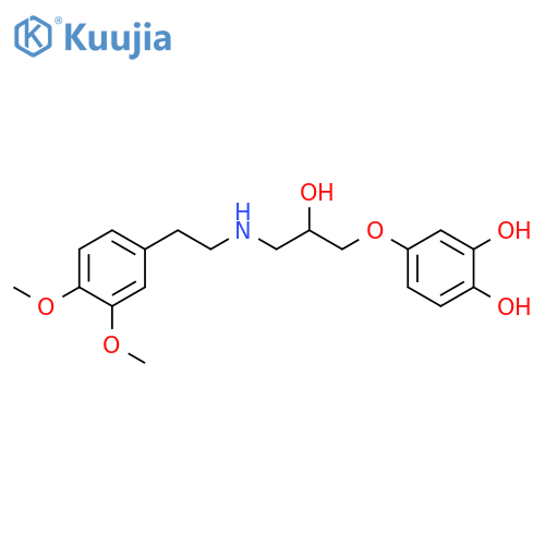 1,2-Benzenediol,4-[3-[[2-(3,4-dimethoxyphenyl)ethyl]amino]-2-hydroxypropoxy]- structure