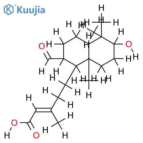 (ent-3beta,8betaH,13Z)-3-Hydroxy-17-oxo-13-labden-15-oic acid structure