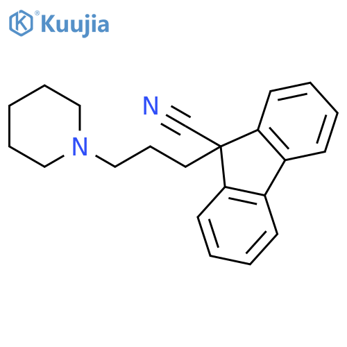 9H-Fluorene-9-carbonitrile, 9-[3-(1-piperidinyl)propyl]- structure
