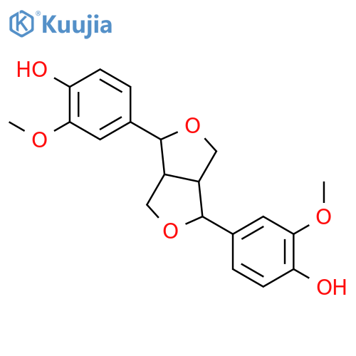 4,4'-[Tetrahydro-1H,3H-furo[3,4-c]furan-1,4-diyl]bis(2-methoxyphenol) structure