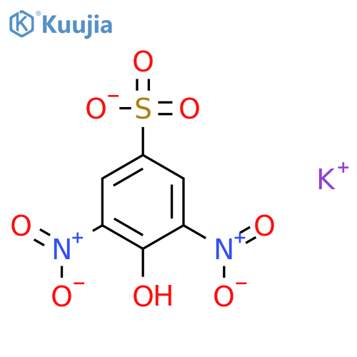 Benzenesulfonic acid,4-hydroxy-3,5-dinitro-, potassium salt (1:1) structure