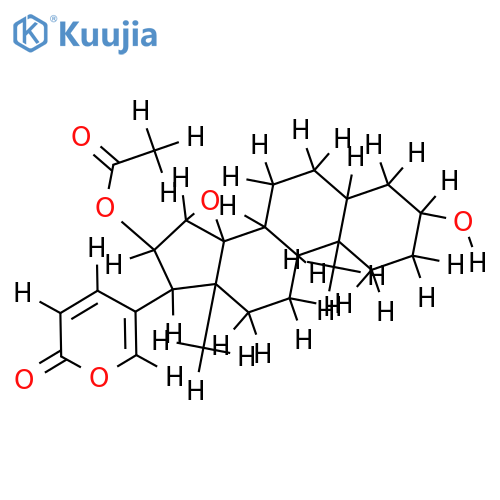 16beta-Acetoxy-14,15beta-epoxy-3beta-hydroxy-5beta,14beta-bufa-20,22-dienolid structure